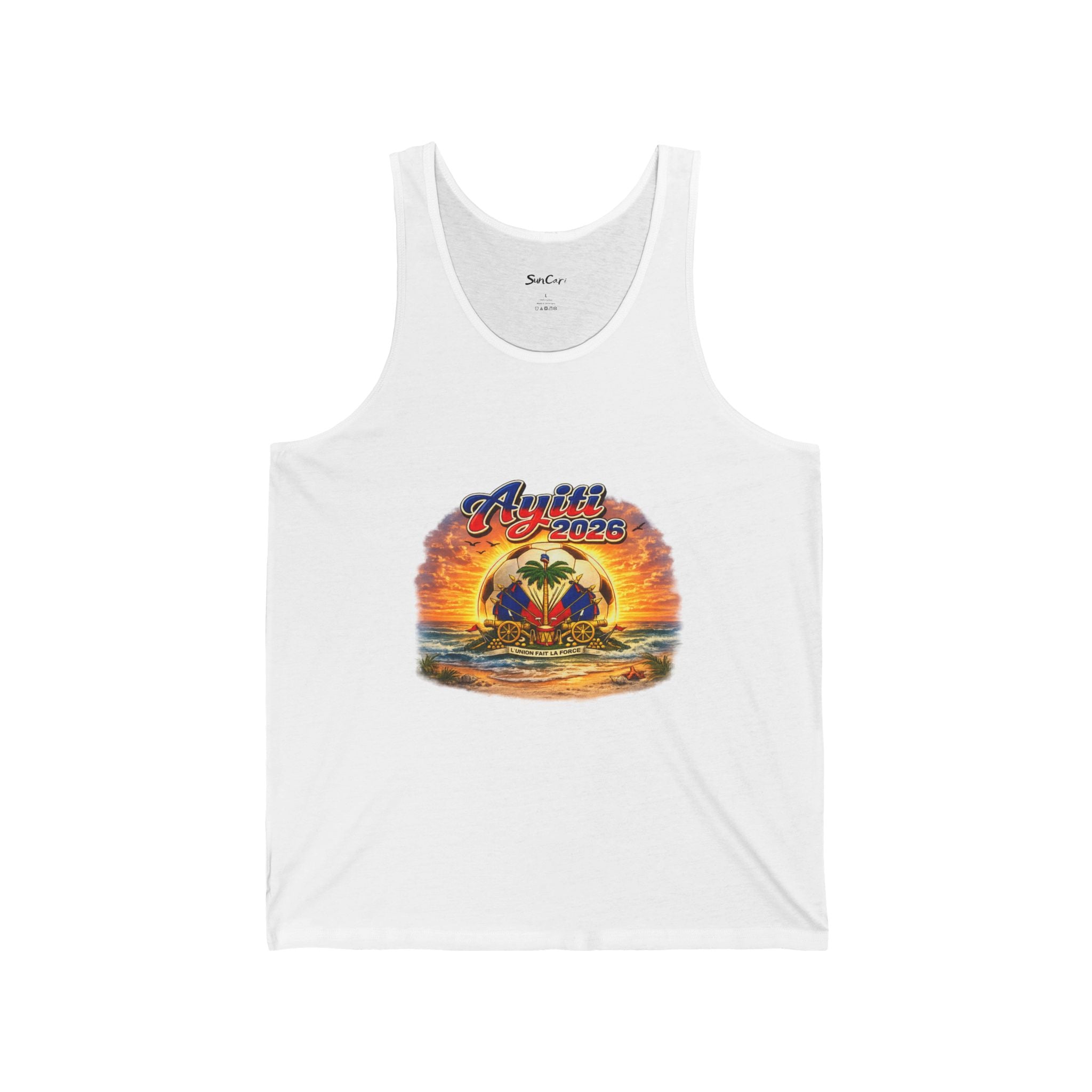 Ayiti soccer ball sunset Tank-top