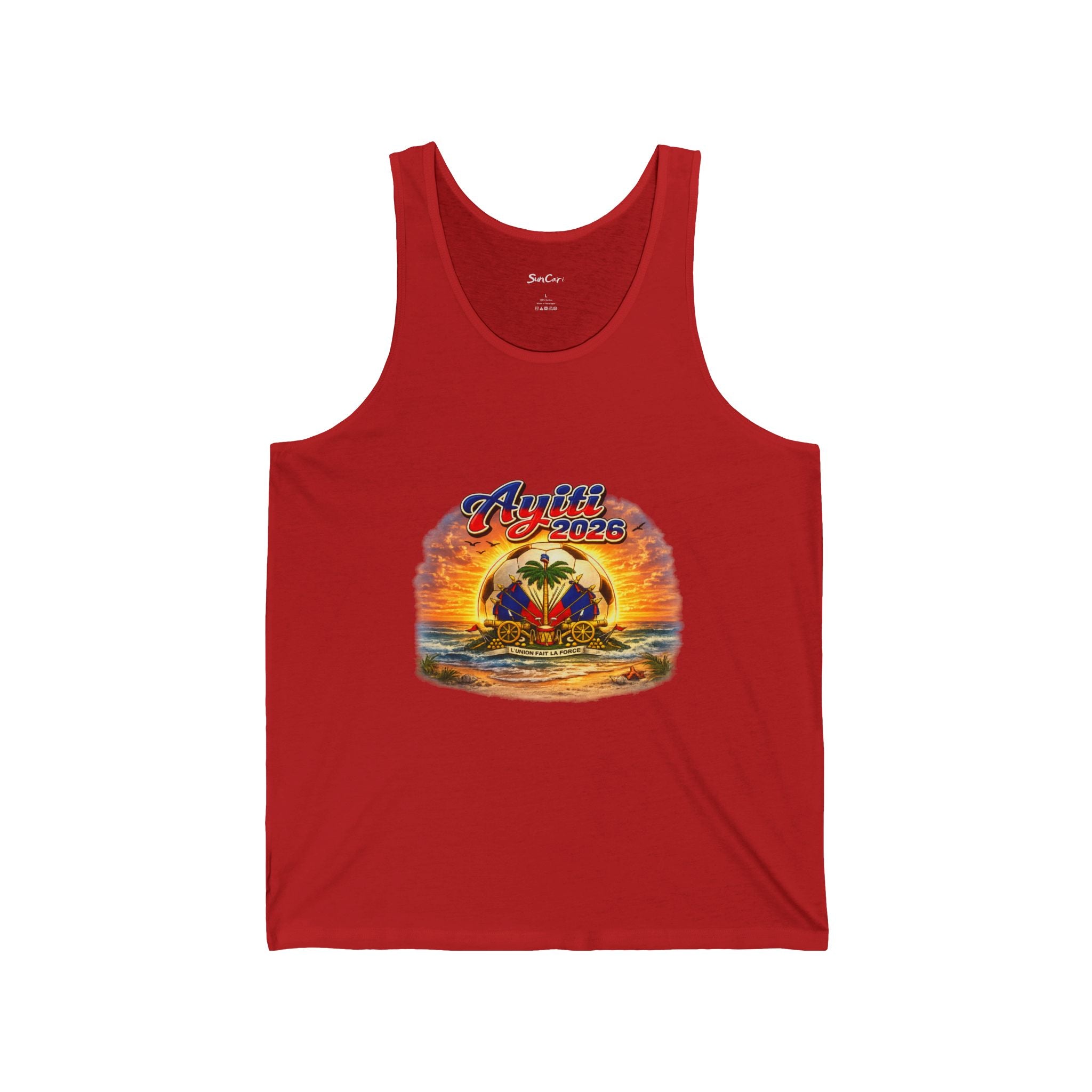 Ayiti soccer ball sunset Tank-top