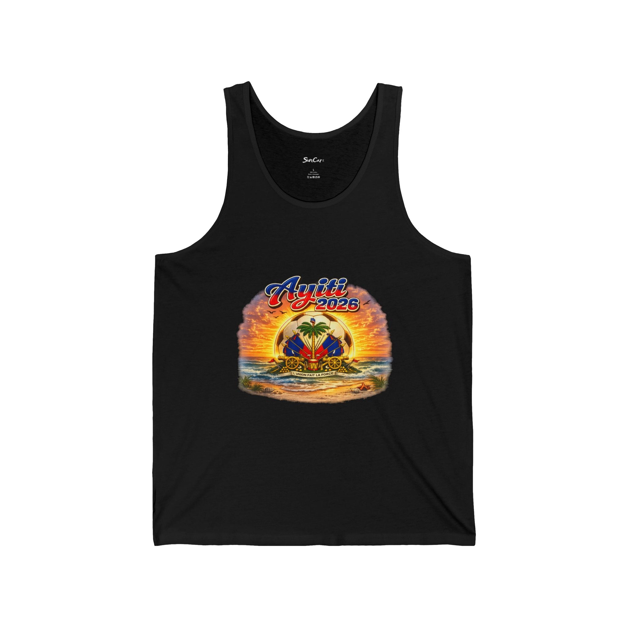 Ayiti soccer ball sunset Tank-top