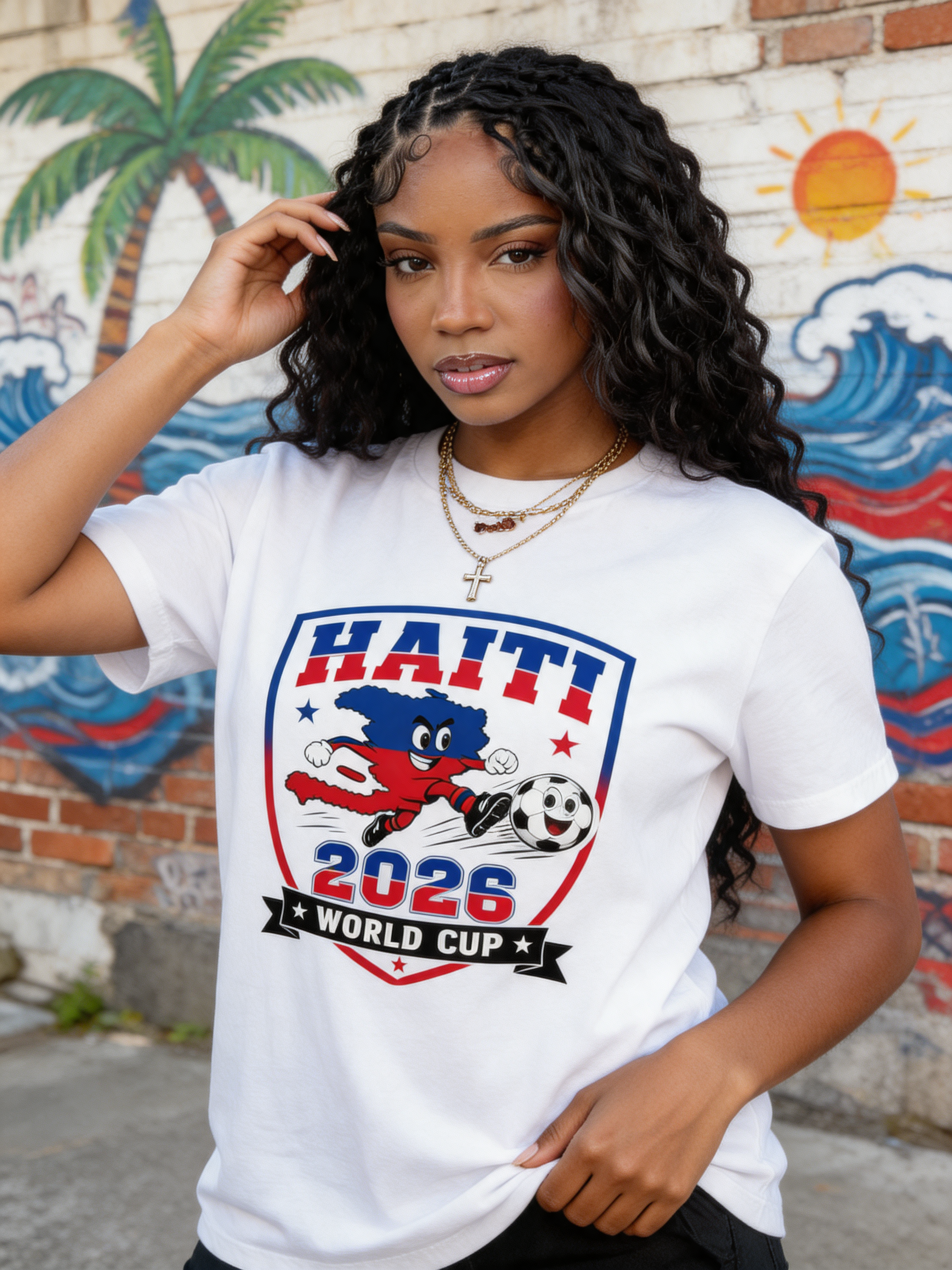 Haiti 2026 World Cup Cartoon Tee