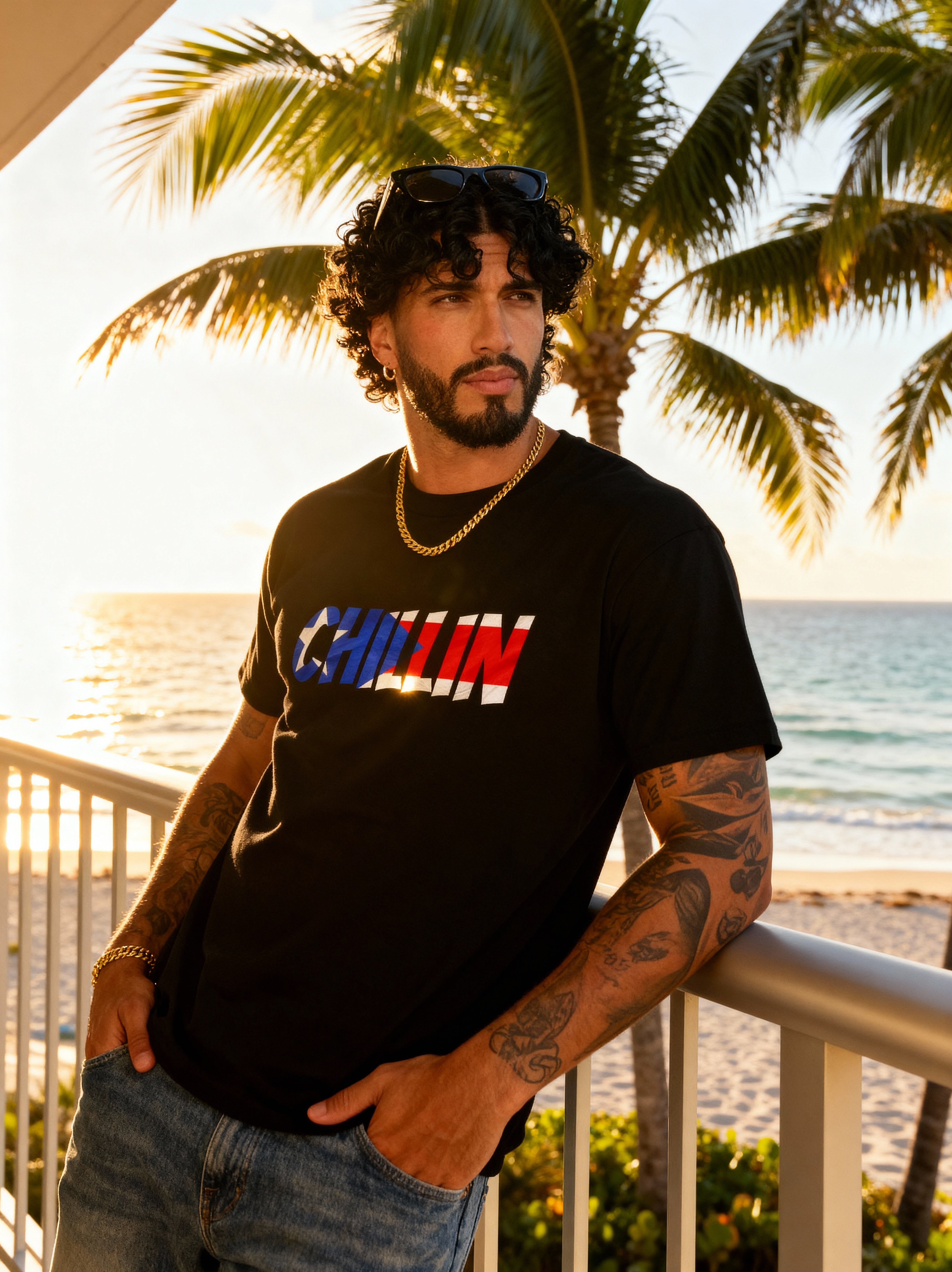 CHILLIN Puerto Rican Flag Tee