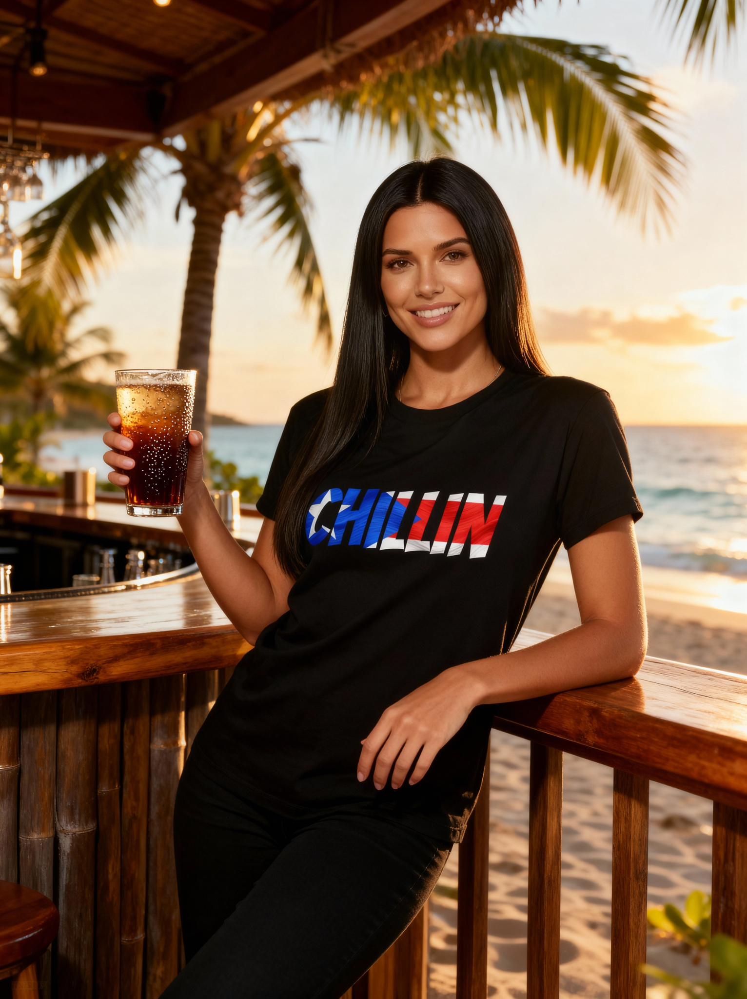 CHILLIN Puerto Rican Flag Tee