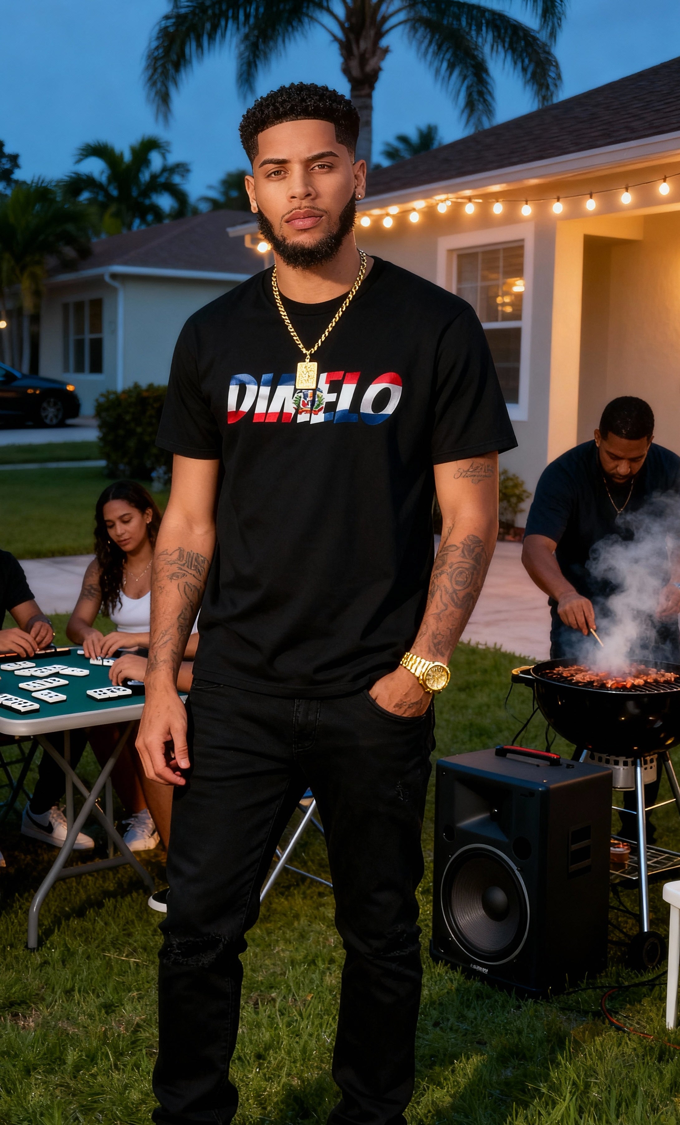 DIMELO Dominican Flag T-Shirt