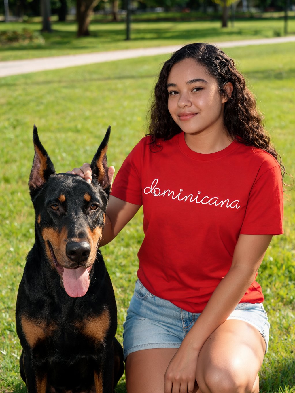 Dominicana lower case with hearts