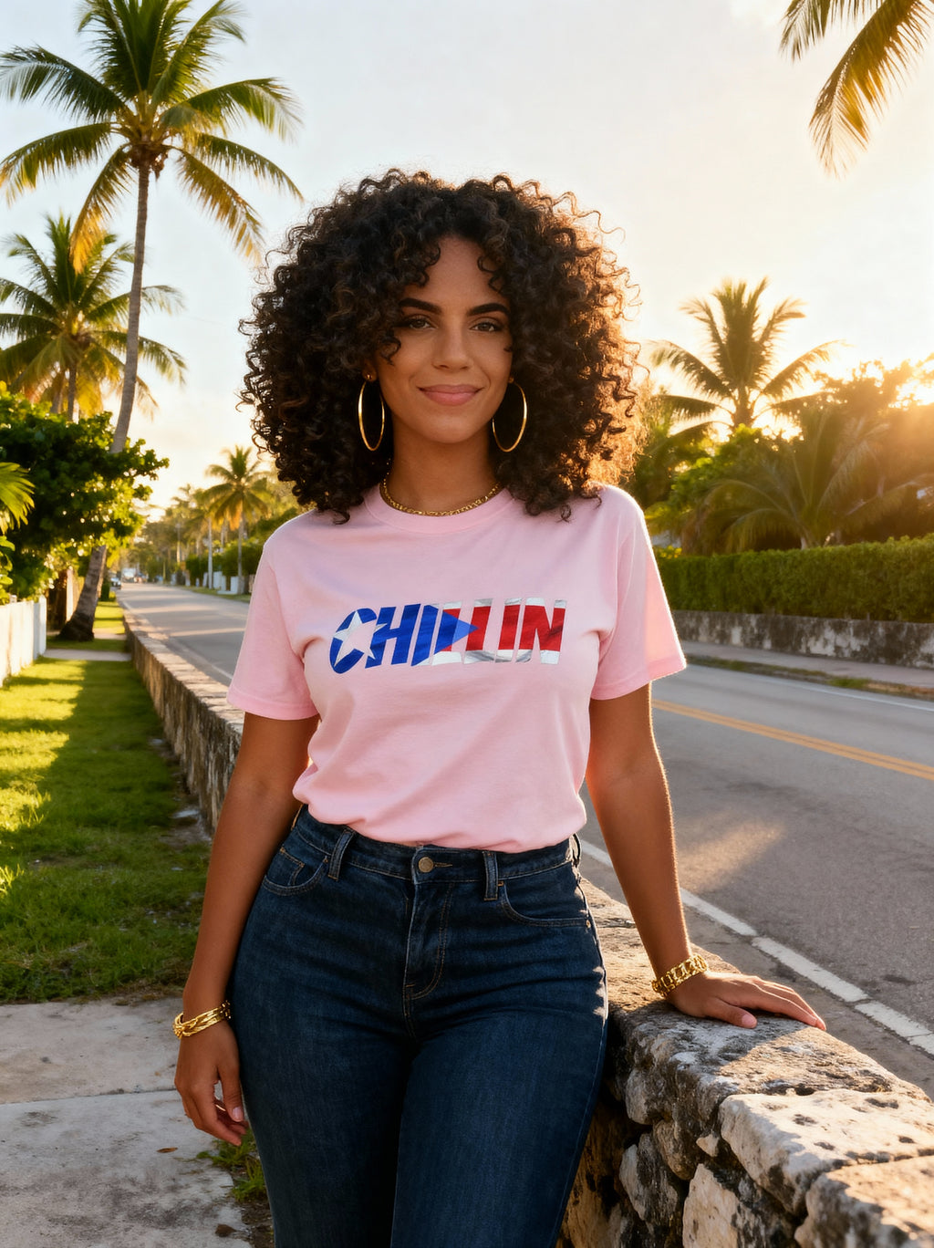 CHILLIN Puerto Rican Flag Tee
