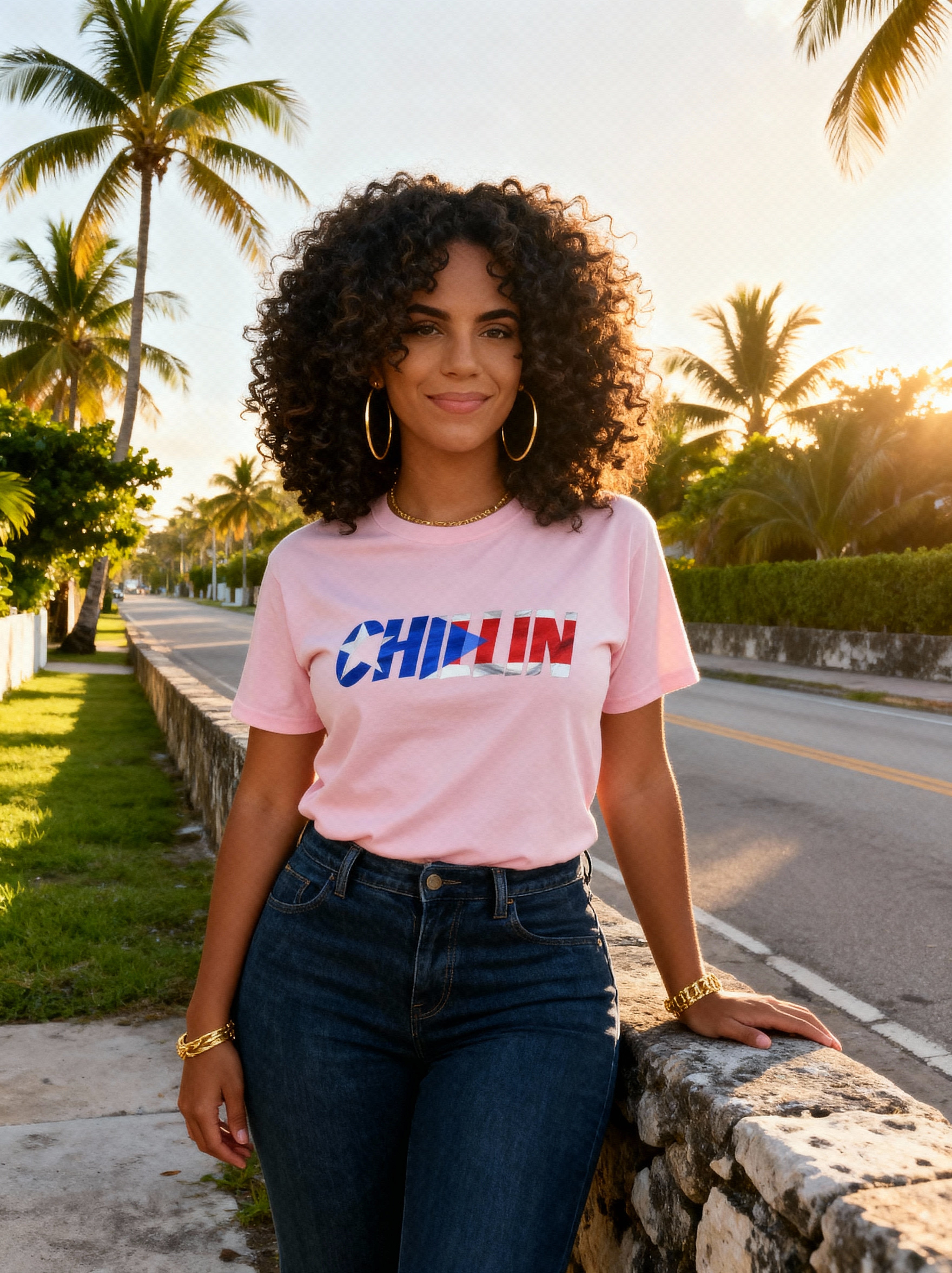 CHILLIN Puerto Rican Flag Tee